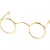 Bril, b: 60 mm, gatgrootte 21 mm, goud, 10stuks [HOB-500311]