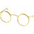 Bril, b: 50 mm, gatgrootte 17 mm, goud, 10stuks [HOB-500321]
