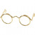 Bril, b: 35 mm, gatgrootte 13 mm, goud, 10stuks [HOB-500331]