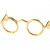 Bril, b: 25 mm, binnenmaat 9 mm, goud, 10stuks [HOB-500341]