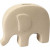 Spaarolifant, h: 14 cm, l: 16,7 cm, wit, 8stuks [HOB-50539]
