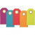 Cadeaulabels, afm 3x6 cm,  250 gr, kleuren assorti, 30stuks [HOB-510060]
