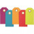 Cadeaulabels, afm 4x8 cm,  250 gr, kleuren assorti, 20stuks [HOB-510070]