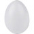 Ei, plastic, h: 4 cm, gatgrootte 2 mm, wit, 20stuks [HOB-510301]