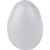 Ei, plastic, h: 6 cm, gatgrootte 3 mm, wit, 10stuks [HOB-510320]