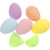 Ei, mat, h: 6 cm, d: 4 cm, pastelkleuren, 12stuks [HOB-51033]