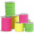 Gevlochten koord, dikte 3 mm, neon groen, neon geel, neon roze, 100m [HOB-51437]