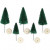 Kerstbomen, h: 40+60 mm, groen, 5stuks [HOB-51651]
