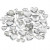 Strasstenen, afm 6+10+14 mm, zilver, harten, 252div [HOB-52242]