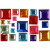 Strasstenen, afm 4-10 mm, diverse kleuren, vierkant, 15gr [HOB-522891]