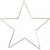 Star ornament, D: 30 cm, thickness 3 mm, 1 pc, gold [HOB-52423]