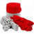 Knitted Tube, b: 10-40 mm, grijs, rood, Christmas, 50m [HOB-53289]