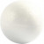 Ballen, d: 5 cm, wit, styropor, 5stuks [HOB-543040]