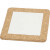 Onderzetter met lijst van kurk, buitenmaat 15x15x1 cm, binnenmaat 11x11x0,5 mm, wit, 10stuks [HOB-55652]