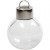 Glazen ballen met platte onderkant, d: 3,5 cm, h: 4 cm, transparant, 12stuks [HOB-55945]