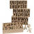 Houten letters en cijfers, inclusief gratis display, h: 8 cm, dikte 1,5 cm, MDF, 246stuks [HOB-56358]