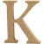 Letter, K, h: 8 cm, dikte 1,5 cm, MDF, 1stuk [HOB-56370]