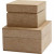 Doos, afm 7,5+9,5 cm, h: 4,8+5,5 cm, MDF, 2stuks, binnenmaat 6,5x6,5x4,3+8,5x8,5x5 cm [HOB-56709]