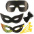 Kras maskers, h: 7 cm, b: 18 cm, neon kleuren, zwart, 60stuks [HOB-59251]