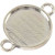 Cabochon spacer kraal, d: 15 mm, gatgrootte 2,5 mm, verzilverd, 25stuks [HOB-60144]