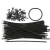 Armbanden, l: 20 cm, dikte 4 mm, zwart, 48sets [HOB-61573]