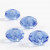 Facetglas links, afm 9x14 mm, gatgrootte 4 mm, blauw, 4stuks [HOB-68947]