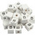 Letterkralen, afm 8x8 mm, gatgrootte 3 mm, wit, grasboom, B, 25stuks [HOB-68952]