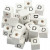 Letterkralen, afm 8x8 mm, gatgrootte 3 mm, wit, grasboom, D, 25stuks [HOB-68954]