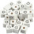 Letterkralen, afm 8x8 mm, gatgrootte 3 mm, wit, grasboom, G, 25stuks [HOB-68957]