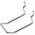Dubbele haak, l: 60 mm, dikte 3 mm, 50stuks, b: 25 mm [HOB-930082]