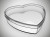 Plastiek transparant Hart 14cm (25 stuks) [PEP-0708138]
