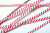 Bindstrips 10,2x0,4cm Papier Wit/Rood gestreept (1000 stuks) [TT4WRS]