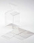 Plastiek Doosjes 7,6x7,6x10,2cm Kristalhelder met Autolock Bodem (25 stuks) [PLB102]