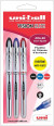 Pennen Uni Ball Roller Vision Elite set van 3 Blauw, Rood en Zwart [BOP-PENU3]