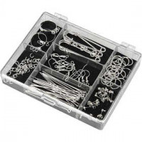 Sieraden onderdelen, verzilverd, 1set [HOB-100210]