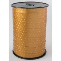 Krullint met Stippen Goud 10 mm x 225 mtr (1 rol) [HV-PLS10GO]