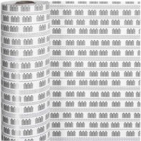 Wrapping paper, W: 57 cm, 80 g, 150 m, white, black [HOB-19014]