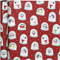 Cadeaupapier, b: 70 cm,  80 gr, kerstbollen, 4m [HOB-190200]