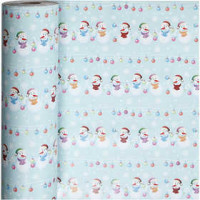 Cadeaupapier, b: 57 cm,  80 gr, sneeuwpoppen, 150m [HOB-19022]