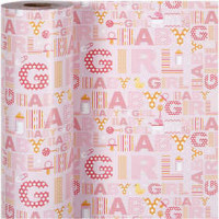 Cadeaupapier, b: 50 cm,  80 gr, baby girl, 150m [HOB-19041]