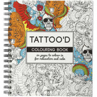Kleurboek, afm 19,5x23 cm,  64 pagina´s, Tattoo'd, 1stuk [HOB-19283]