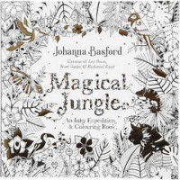 Kleurboek, afm 25x25 cm,  80 pagina´s, Magical Jungle, 1stuk [HOB-19297]