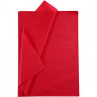 Tissuepapier, vel 50x70 cm,  14 gr, rood, 10vellen [HOB-200883]