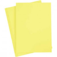 Gekleurd Karton, A4 210x297 mm,  180 gr, kanariegeel, 20vellen [HOB-21111]