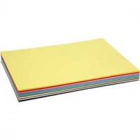 Gekleurd karton, A2 420x600 mm,  180 gr, diverse kleuren, 20div vellen [HOB-214220]