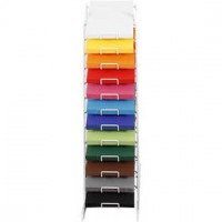 Gekleurd karton, A4 210x297 mm, h: 900 mm, diverse kleuren, incl. display - 12 planken, 12x100vellen [HOB-214273]