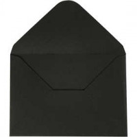 Envelopes, size 11.5x16 cm, 110 g, 10 pcs, black [HOB-217012]