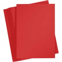 Gekleurd Karton , A4 210x297 mm,  180 gr, kerstrood, 100vellen [HOB-21715]