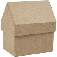 Huis, afm 6x8,5 cm, h: 10,5 cm, 4stuks [HOB-264680]