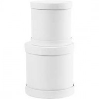 Drum boxes, D: 11+13 cm, H: 11+13 cm, 1 set, white [HOB-26804]